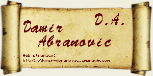 Damir Abranović vizit kartica